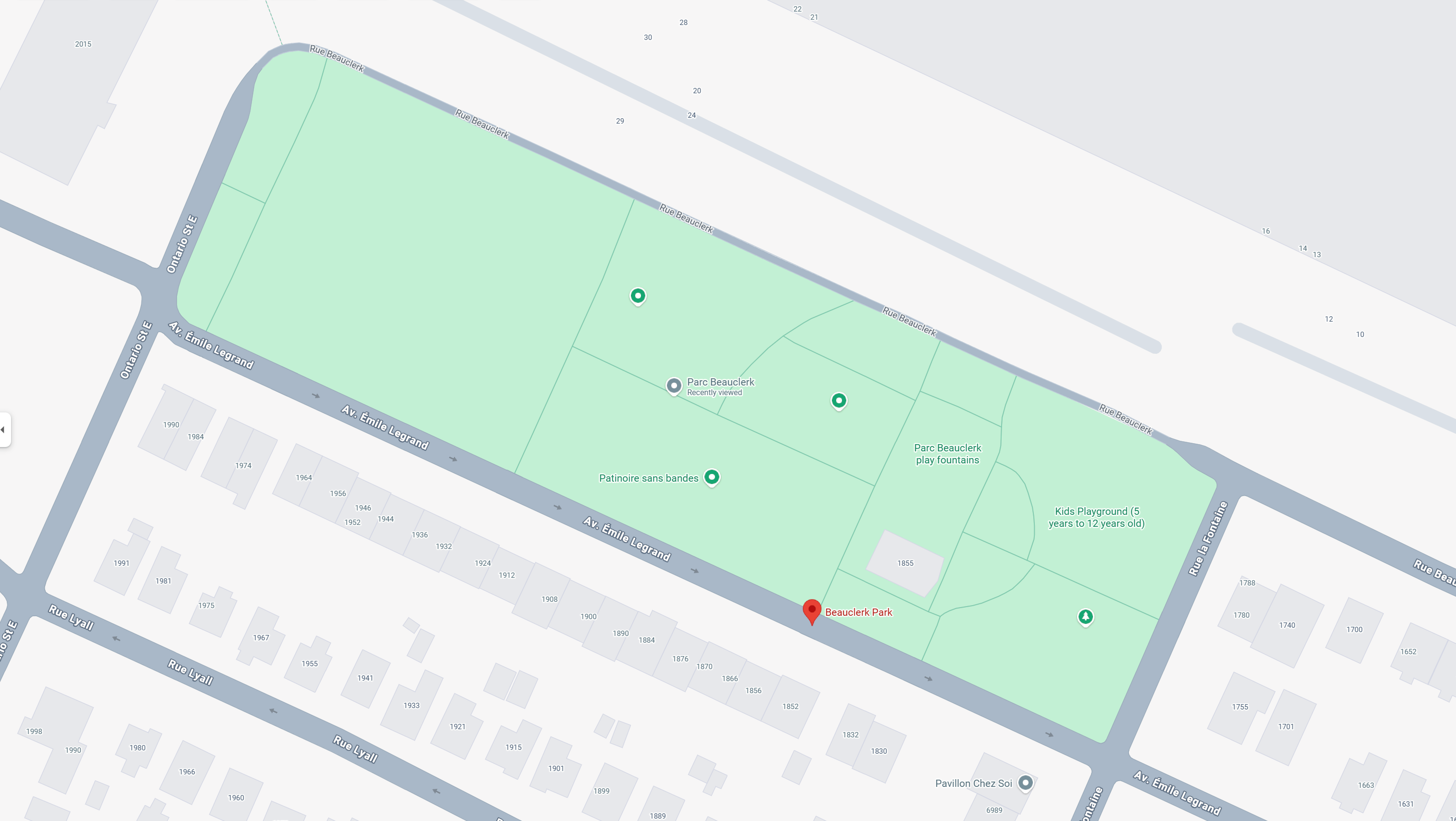 Carte du Parc Beauclerk